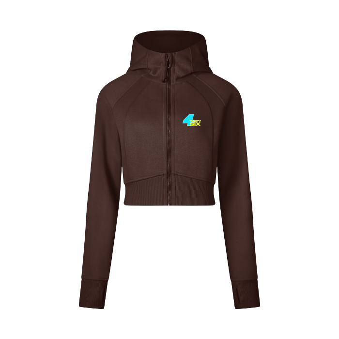Women's Cropped Zip Hoodie