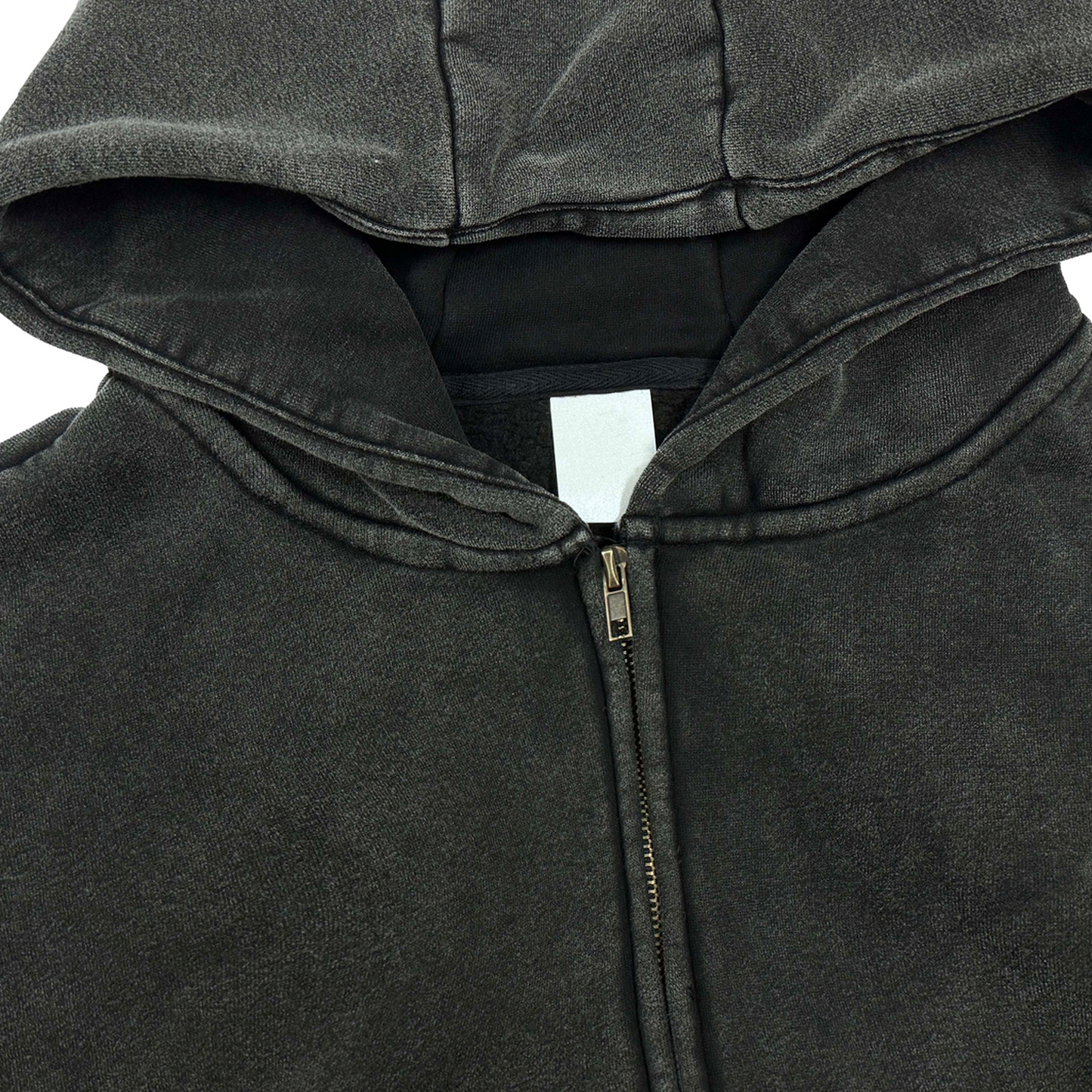 Acid Washed Zip Fleece Hoodie - Driver Mod